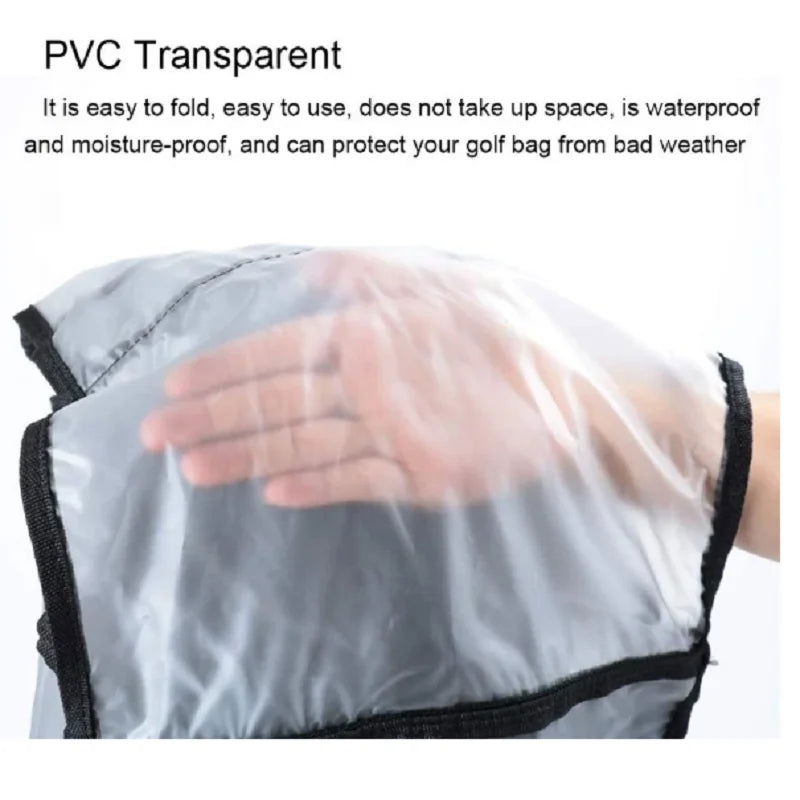 Golf Bag Rain Protection Cover Dustproof Portable Bag Cover Lightweight Transparent for Bag Profession Use Lovers General Use - Slobuy
