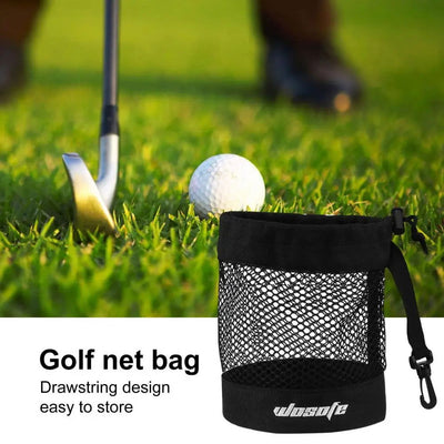 Golf Ball Storage Bag with Hanging Buckle Large Capacity Golf Ball Carrying Case Portable Golf Accessory Organizer Pouch - Slobuy