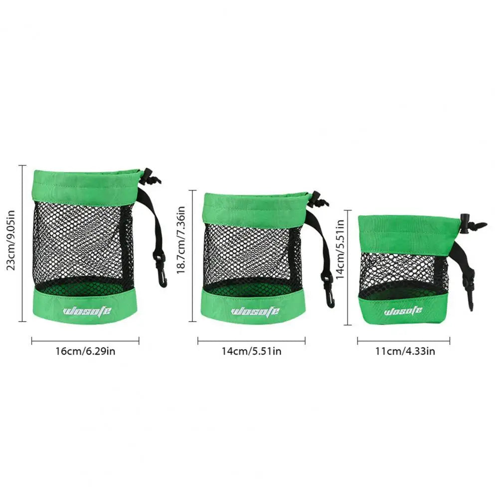 Golf Ball Storage Bag with Hanging Buckle Large Capacity Golf Ball Carrying Case Portable Golf Accessory Organizer Pouch - Slobuy