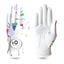 Golf Gloves Women Left Right Hand Leather with Ball Marker 1 Pack, All Weather Glove for Right Left Handed Golfer - Slobuy