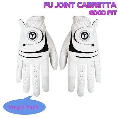 Golf Gloves for Men Left and Right Hand PU with Lambskin Material Comfortable Breathable Wear Resistant Sports Golf Gloves - Slobuy
