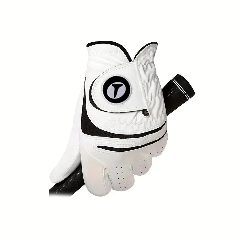 Golf Gloves for Men Left and Right Hand PU with Lambskin Material Comfortable Breathable Wear Resistant Sports Golf Gloves - Slobuy