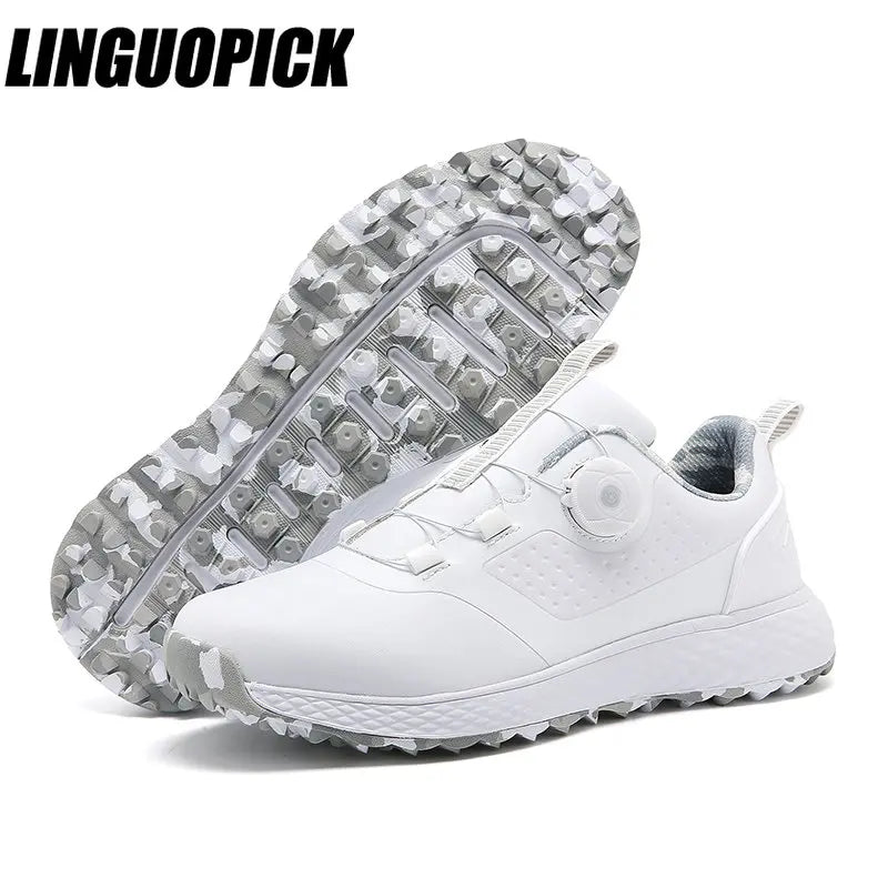 Golf Shoes Men Waterproof Breathable Golf Sneakers Women Spikeless Sports Shoes Walking outdoor sport Golfing Footwear 2023 - Slobuy