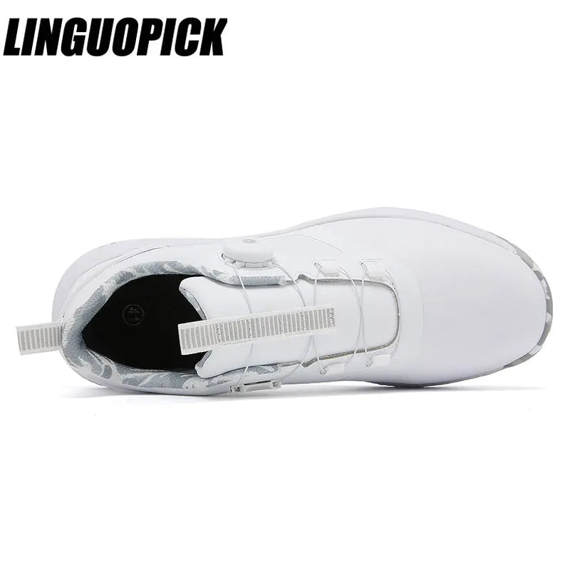 Golf Shoes Men Waterproof Breathable Golf Sneakers Women Spikeless Sports Shoes Walking outdoor sport Golfing Footwear 2023 - Slobuy