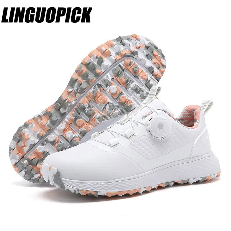 Golf Shoes Men Waterproof Breathable Golf Sneakers Women Spikeless Sports Shoes Walking outdoor sport Golfing Footwear 2023 - Slobuy