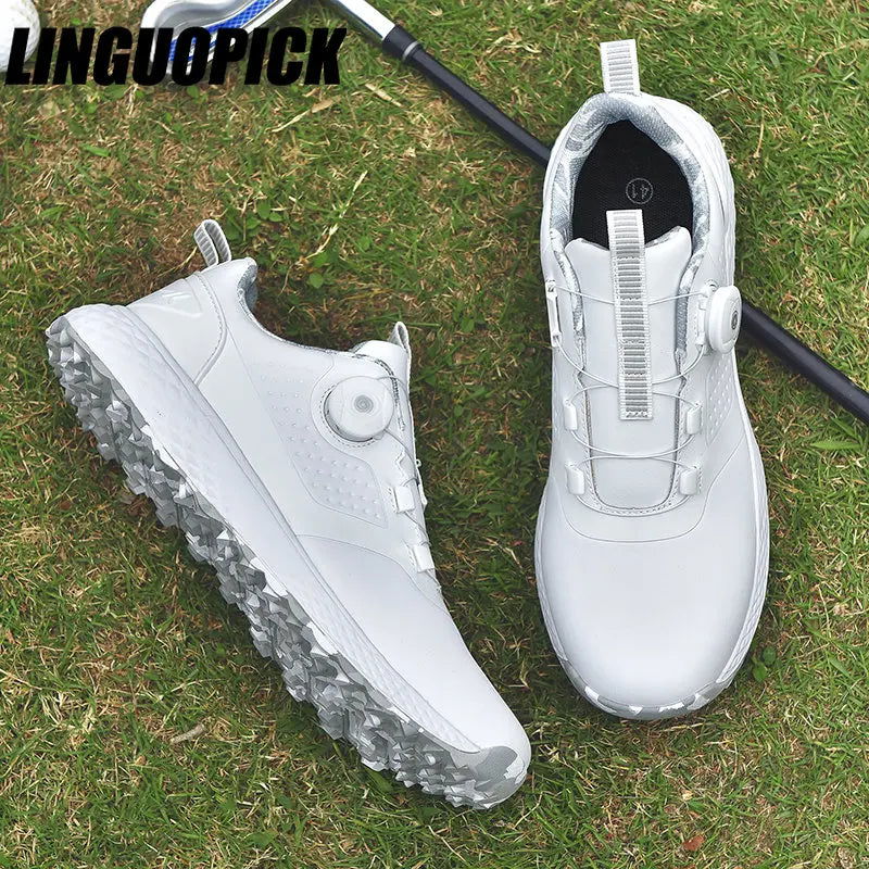 Golf Shoes Men Waterproof Breathable Golf Sneakers Women Spikeless Sports Shoes Walking outdoor sport Golfing Footwear 2023 - Slobuy