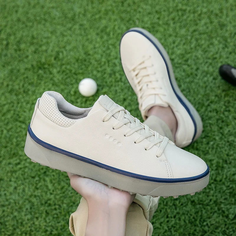 Golf Shoes for Men and Women Blue Red Women Walking Flat Leather Sneakers Outdoor Man Professional Golf Shoes Big Size - Slobuy