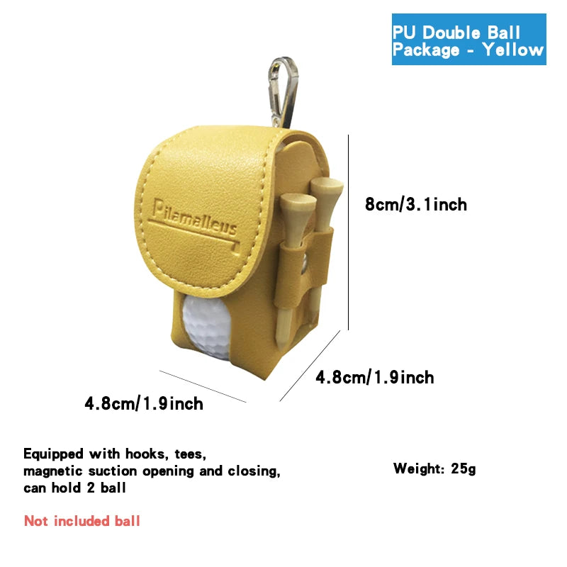 Golf Small Waist Bag Golf Ball Bag Mini Skull Head Smiling Face Multiple Style Golf Double Ball Bag Golf Outdoor Sports Ball Bag - Slobuy