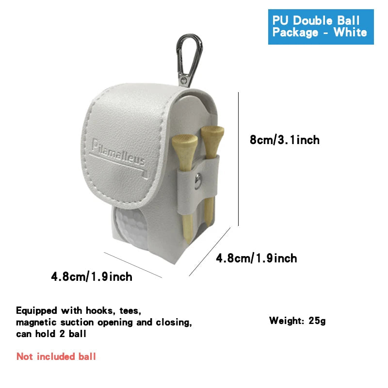 Golf Small Waist Bag Golf Ball Bag Mini Skull Head Smiling Face Multiple Style Golf Double Ball Bag Golf Outdoor Sports Ball Bag - Slobuy