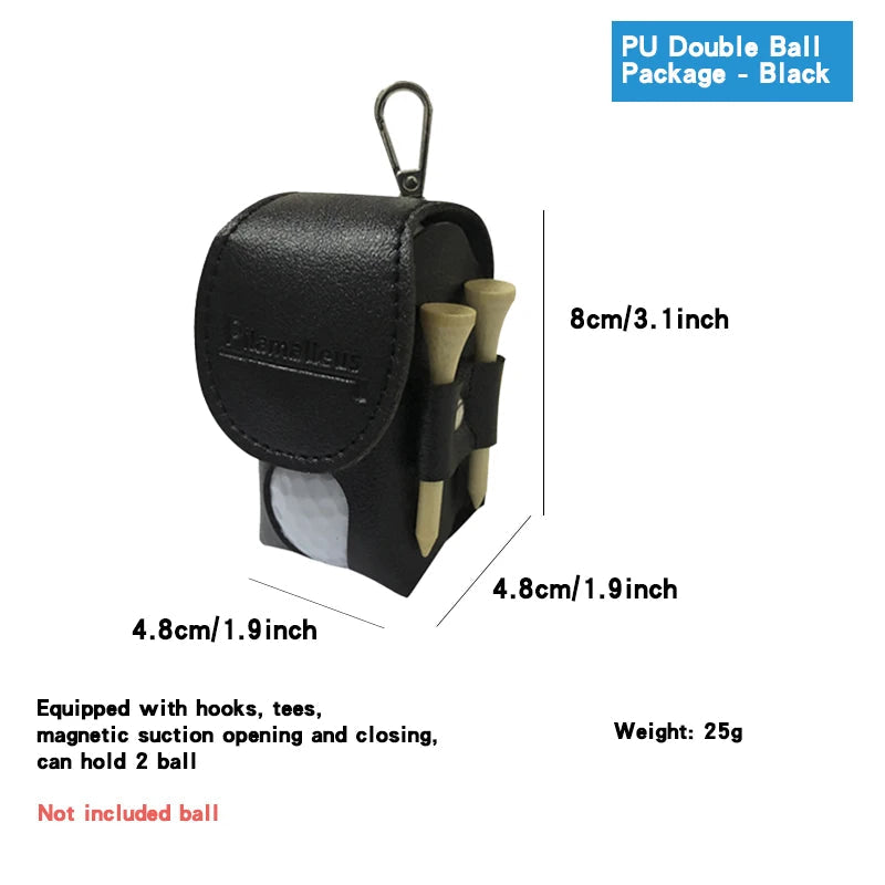 Golf Small Waist Bag Golf Ball Bag Mini Skull Head Smiling Face Multiple Style Golf Double Ball Bag Golf Outdoor Sports Ball Bag - Slobuy
