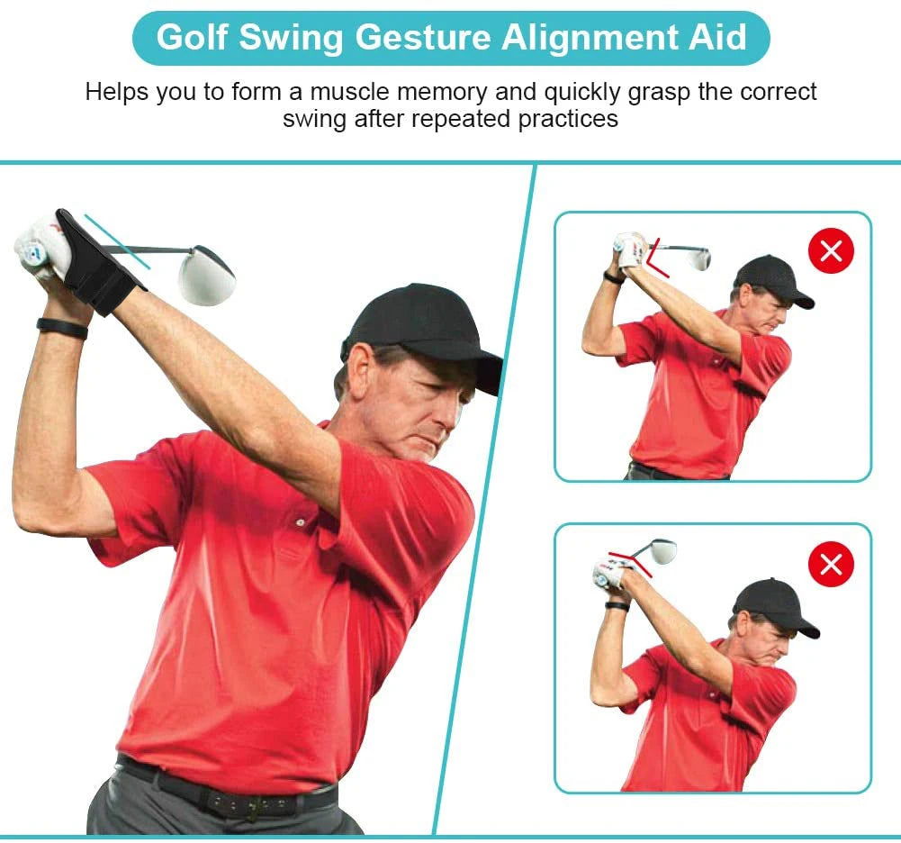 Golf Swing Aids Pro Power Band Wrist Brace Smooth and Connect-Easy Correct Training Swing Gesture Alignment Practice Tool - Slobuy