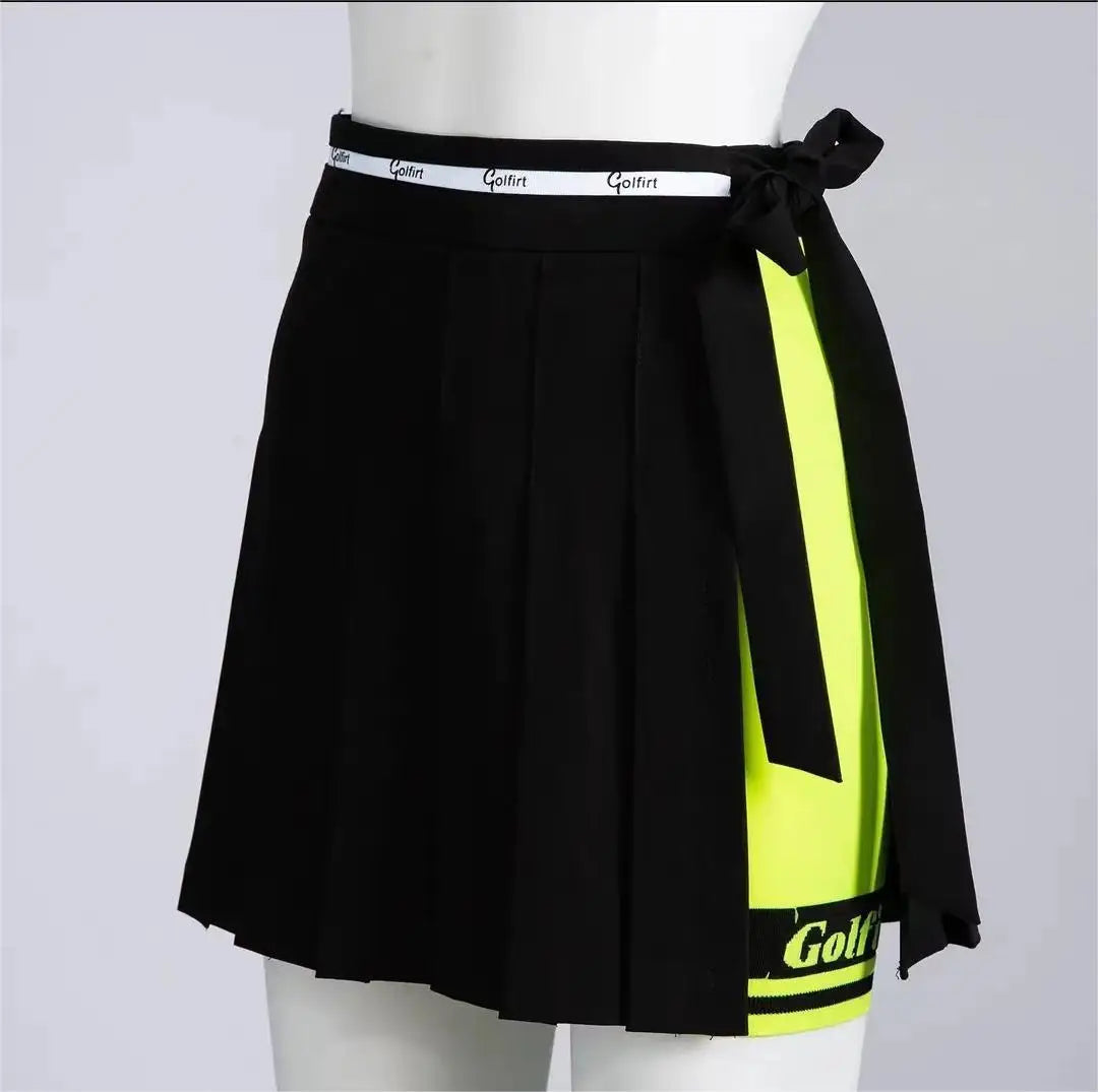 Golfist Golf Women Short-sleeved Lapel Polo Shirt Two-piece Style Short Skirt Elastic Breathable Golf Tennis Clothing - Slobuy