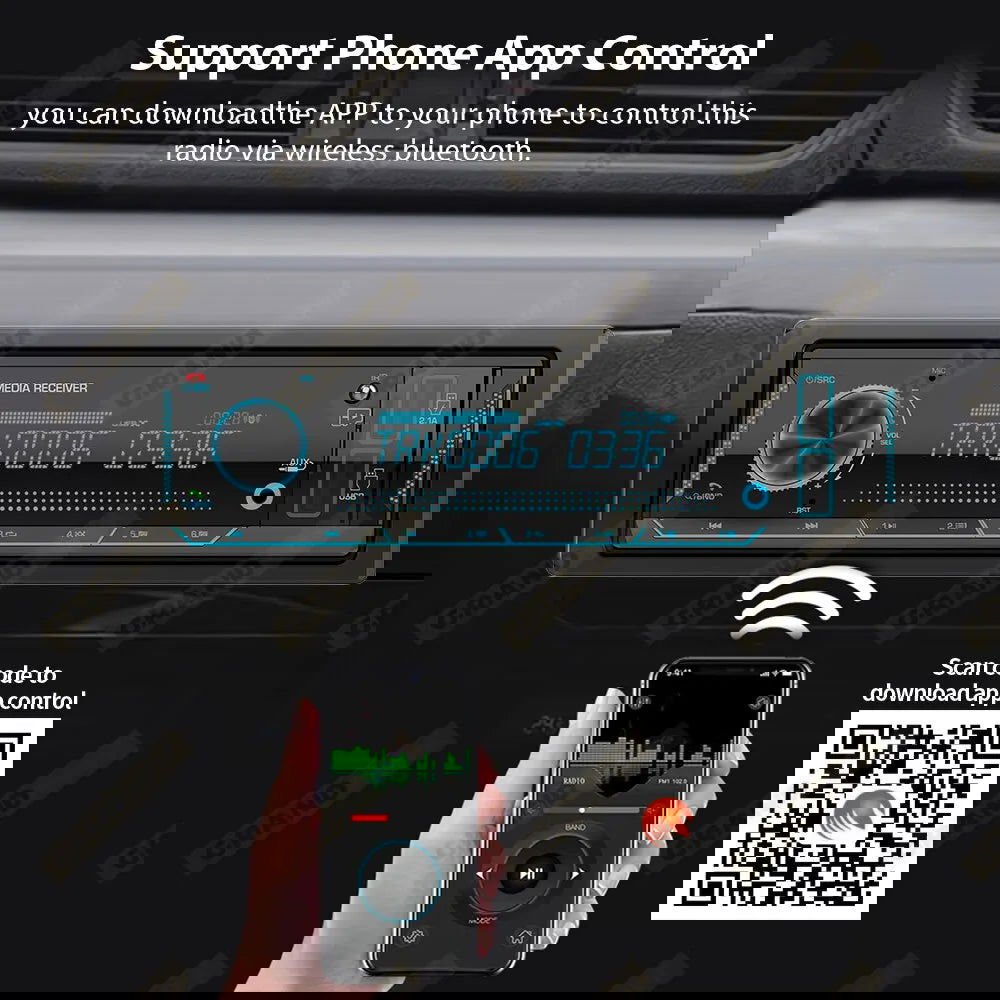 Grandnavi 1 Din MP3 Car Radio Audio Stereo FM Aux Input Receiver SD TF USB 12V In-dash Bluetooth Multimedia Auto Radio Player - Slobuy