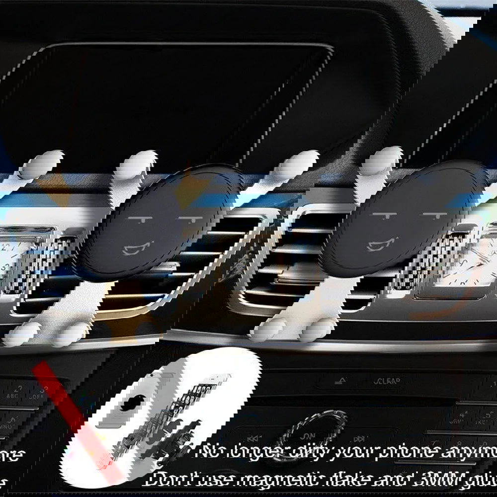 Gravity Car Phone Holder Air Vent Clip Smile Face Mount Mobile Cell Stand GPS Support For iPhone 12 Pro Max Xiaomi Samsung - Slobuy