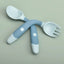 Green BAP Free Children Learn To Eat Training Tableware Twist Fork Spoon Silicone PP Soft Spoon - Slobuy