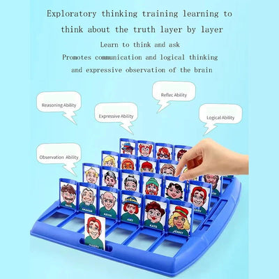 Guess who I am board game parent-child interaction toy logical reasoning children's puzzle guess me you my character chessboard - Slobuy