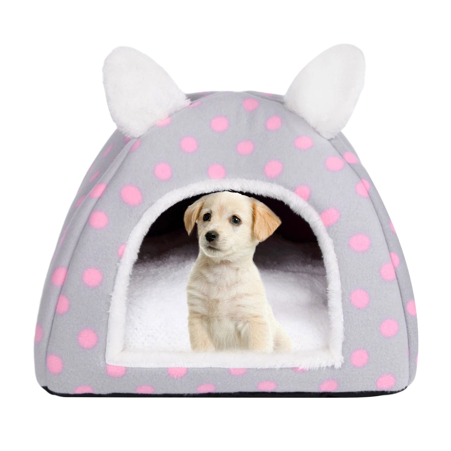 Guinea Pig Bed House,Small Animal Beds Hideout Cute Ear Rabbit Bed,Small Pet Hideouts Removable Pad,Rabbit Chinchilla Hedgehog - Slobuy