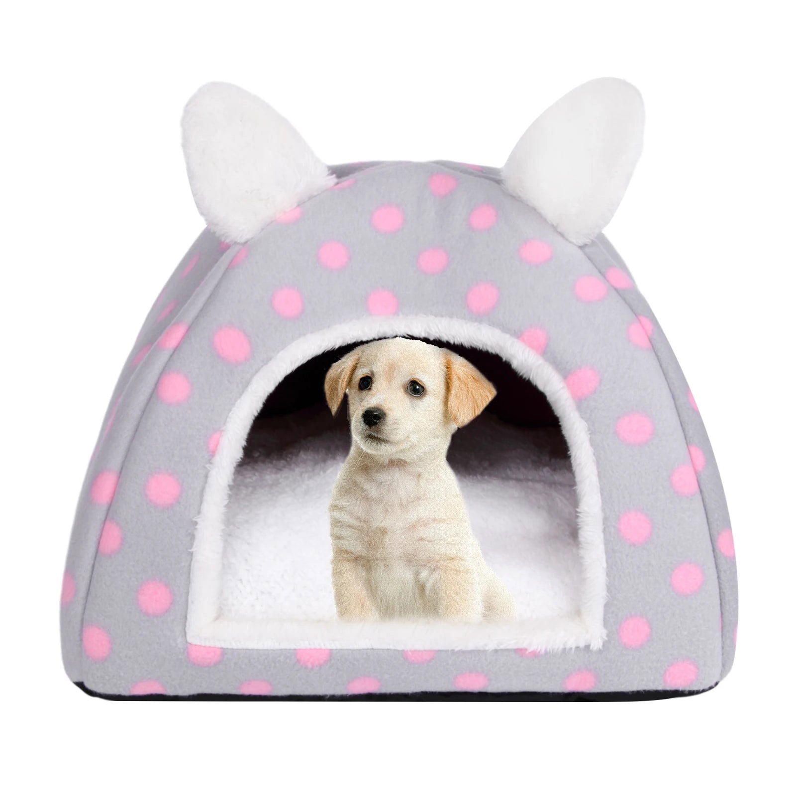 Guinea Pig Bed House,Small Animal Beds Hideout Cute Ear Rabbit Bed,Small Pet Hideouts Removable Pad,Rabbit Chinchilla Hedgehog - Slobuy