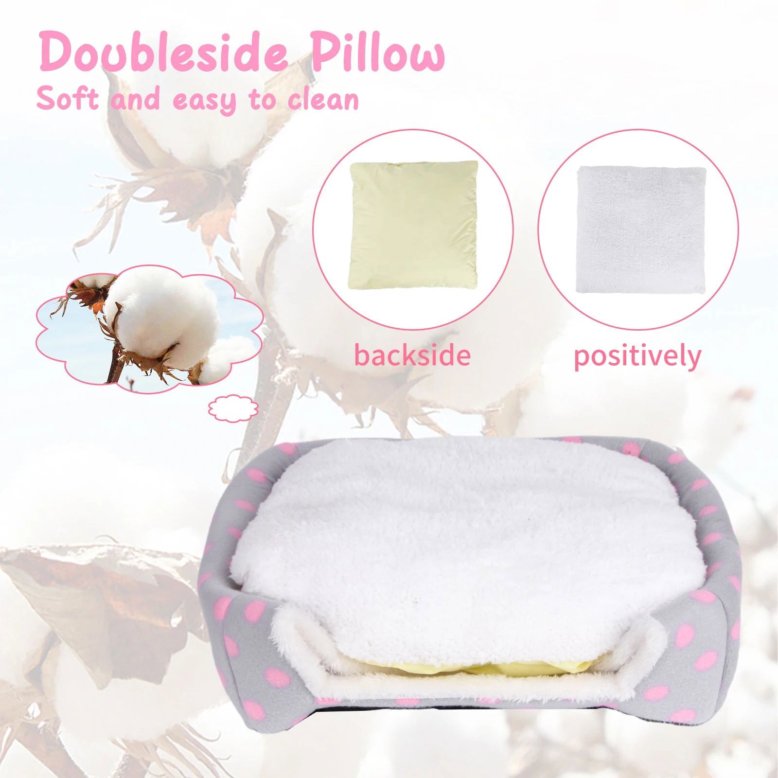 Guinea Pig Bed House,Small Animal Beds Hideout Cute Ear Rabbit Bed,Small Pet Hideouts Removable Pad,Rabbit Chinchilla Hedgehog - Slobuy