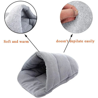 Guinea Pig Warm Bed Rabbit House Hamster Sleeping Bag Small Pet Cave Nest Soft Fleece Slippers Bed Small Pets Supplies - Slobuy