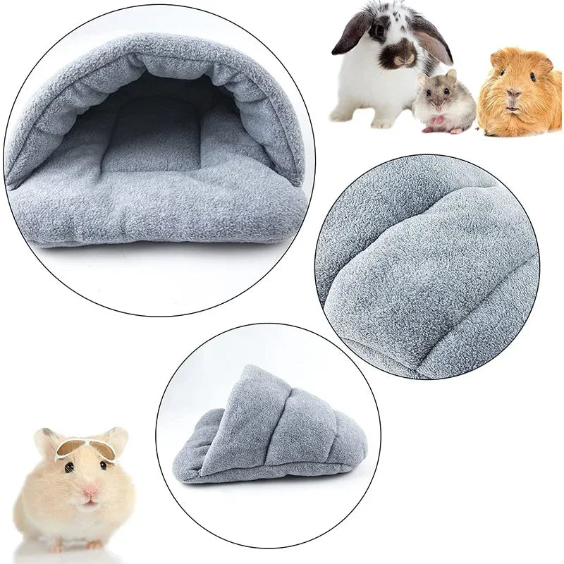 Guinea Pig Warm Bed Rabbit House Hamster Sleeping Bag Small Pet Cave Nest Soft Fleece Slippers Bed Small Pets Supplies - Slobuy