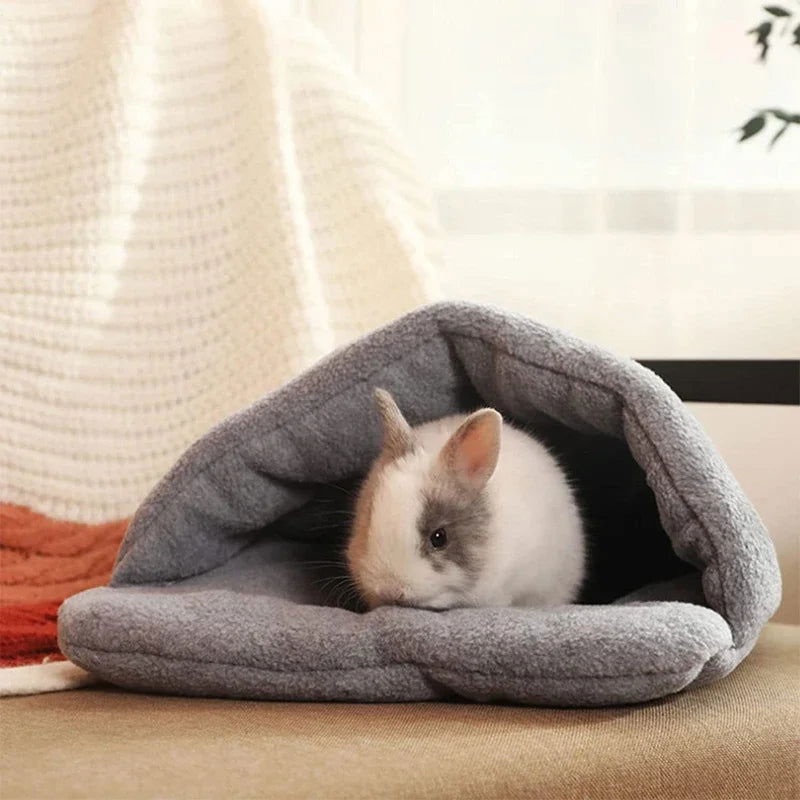 Guinea Pig Warm Bed Rabbit House Hamster Sleeping Bag Small Pet Cave Nest Soft Fleece Slippers Bed Small Pets Supplies - Slobuy