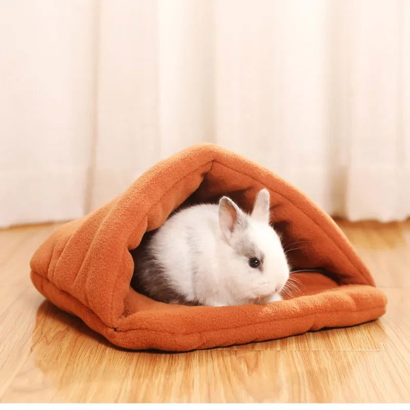 Guinea Pig Warm Bed Rabbit House Hamster Sleeping Bag Small Pet Cave Nest Soft Fleece Slippers Bed Small Pets Supplies - Slobuy