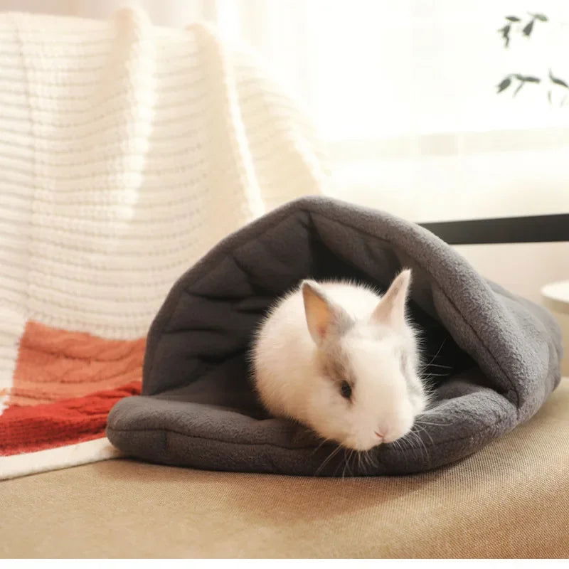 Guinea Pig Warm Bed Rabbit House Hamster Sleeping Bag Small Pet Cave Nest Soft Fleece Slippers Bed Small Pets Supplies - Slobuy