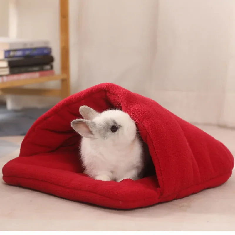 Guinea Pig Warm Bed Rabbit House Hamster Sleeping Bag Small Pet Cave Nest Soft Fleece Slippers Bed Small Pets Supplies - Slobuy