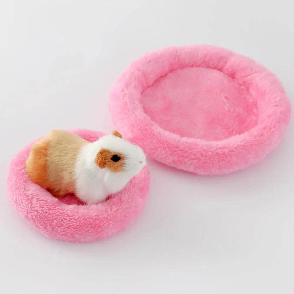 Guinea Pigs Bed Hamster Bed Round Shape Keep Warm Sleeping Bed Hedgehog Chinchilla Rabbit Small Animal Nest Cage Accessories - Slobuy