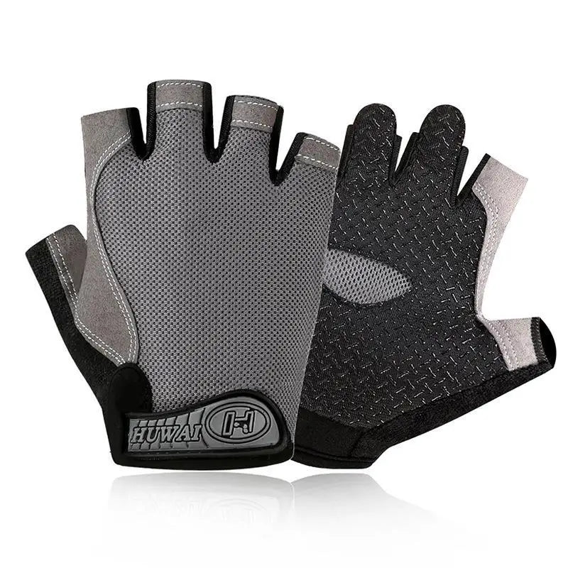 Gym Anti Slip Half Finger Gloves Breathable Dumbbells Gloves Men Women Elastic Shock Exercise Sports gloves for Cycling Bicycle - Slobuy