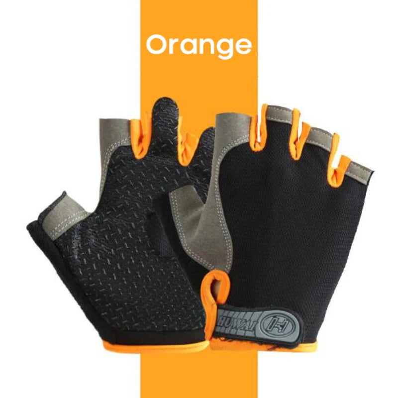Gym Anti Slip Half Finger Gloves Breathable Dumbbells Gloves Men Women Elastic Shock Exercise Sports gloves for Cycling Bicycle - Slobuy