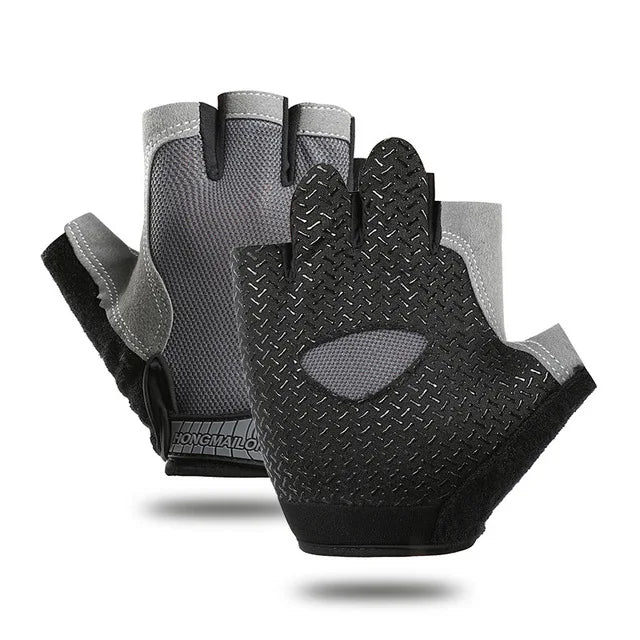 Gym Anti Slip Half Finger Gloves Breathable Dumbbells Gloves Men Women Elastic Shock Exercise Sports gloves for Cycling Bicycle - Slobuy