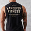 Gym exercise fitness sports men's vest cotton wide shoulder round neck sleeveless shirt slim casual men's wear - Slobuy