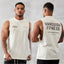 Gym exercise fitness sports men's vest cotton wide shoulder round neck sleeveless shirt slim casual men's wear - Slobuy