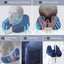 H-shaped inflatable travel pillow with hood foldable lightweight neck car seat, popular chair office airplane seat pillow - Slobuy