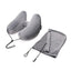H-shaped inflatable travel pillow with hood foldable lightweight neck car seat, popular chair office airplane seat pillow - Slobuy