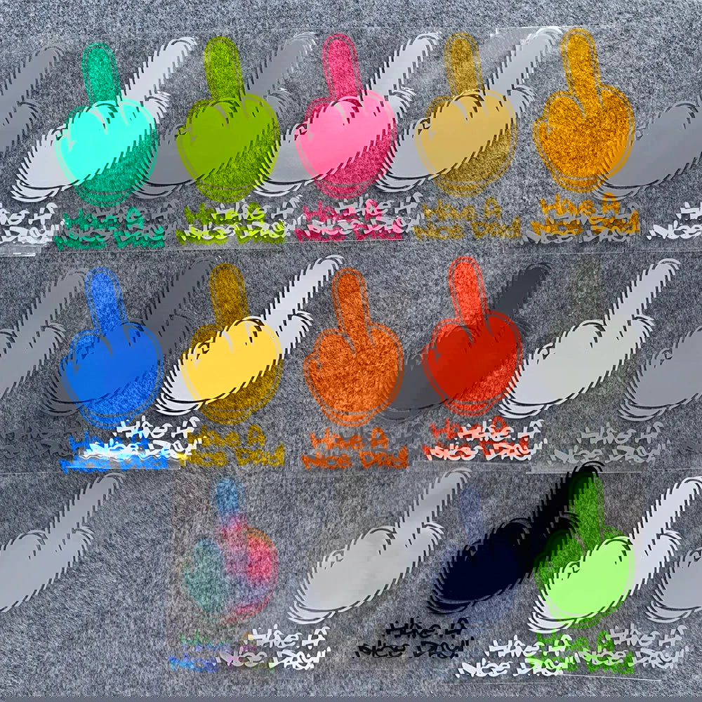 HAVe A Nice DAY ! Middle Finger Refletor Moto Stickers Motorcycle Accessories Decals for Honda PCX125 Yamaha R1 Kawasaki z900 - Slobuy