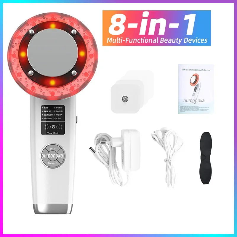 HIFU Face Lifting Machine Facial Massager Home Appliance Skincare Red Light Therapy Vibrating Beauty Health Portable Airbrush - Slobuy