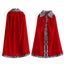 Halloween Adult King Red Cloak Costume Kids King Prince Robe Crown Velvet Cape Children Birthday Party Cosplay Accessory Suit - Slobuy