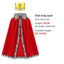 Halloween Adult King Red Cloak Costume Kids King Prince Robe Crown Velvet Cape Children Birthday Party Cosplay Accessory Suit - Slobuy