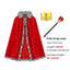 Halloween Adult King Red Cloak Costume Kids King Prince Robe Crown Velvet Cape Children Birthday Party Cosplay Accessory Suit - Slobuy