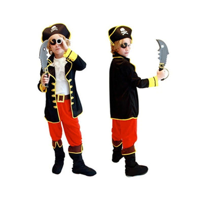 Halloween Costumes Kids Boys Pirate Costume Children Captain Jack Cosplay set for Christmas New Year Purim Pirate Clothes - Slobuy
