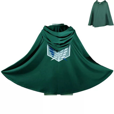 Halloween Japanese Hooded Cape Scout Corps Cosplay Costume Anime Cosplay Green Shawl Men's and Women's Costume - Slobuy