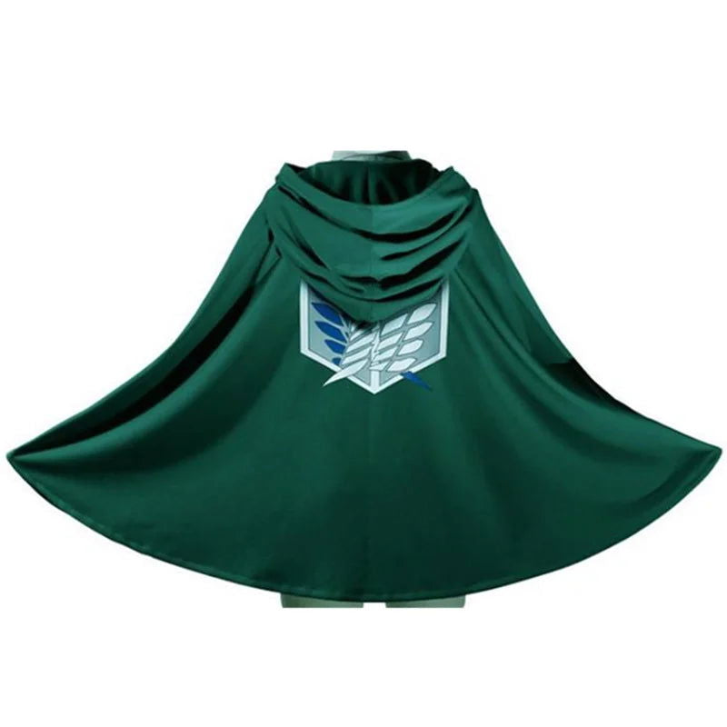 Halloween Japanese Hooded Cape Scout Corps Cosplay Costume Anime Cosplay Green Shawl Men's and Women's Costume - Slobuy