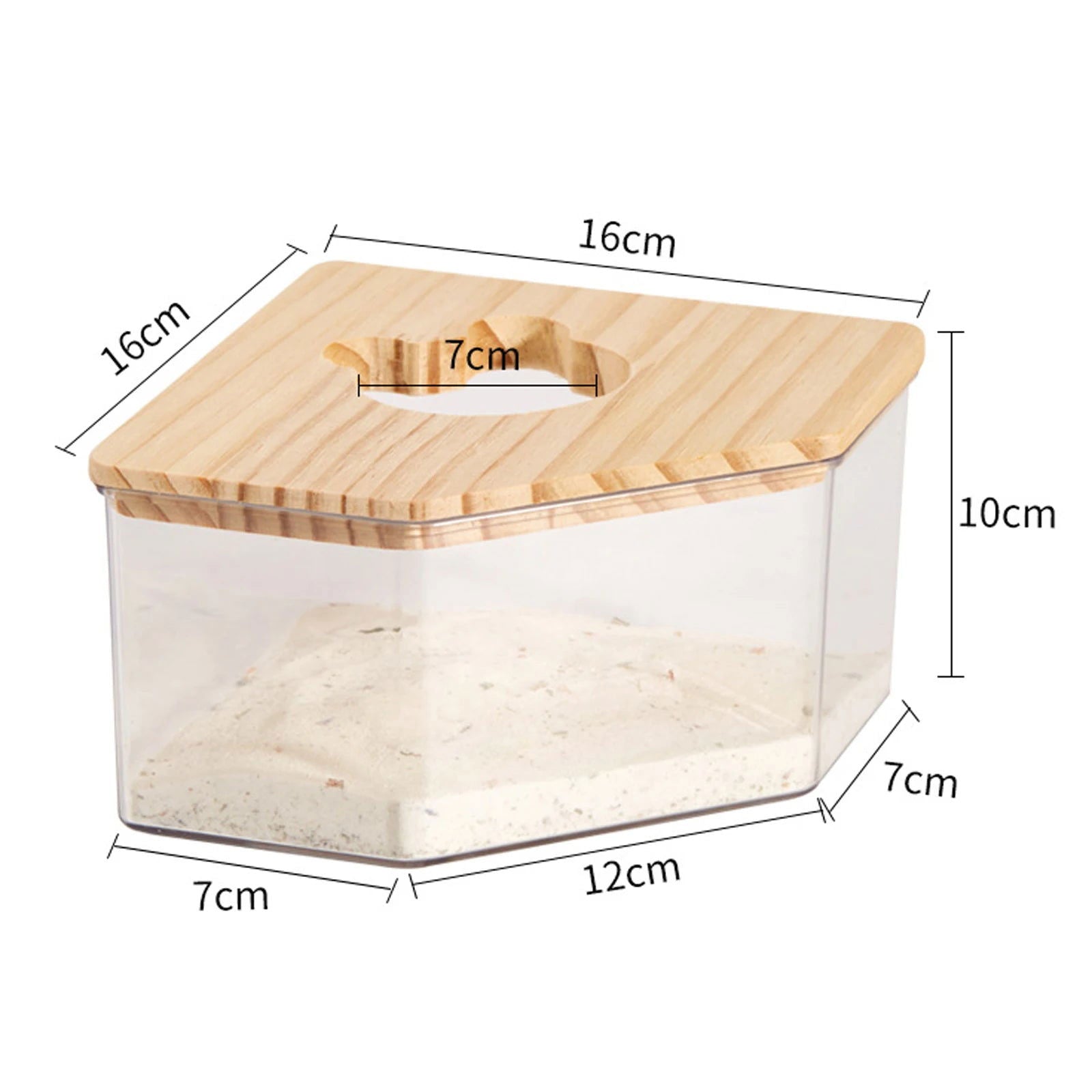 Hamster Bathroom House Clear Hamster Sand Box Bathtub Bathroom Toilet Small Pet Bath Container Transparent Supplies - Slobuy