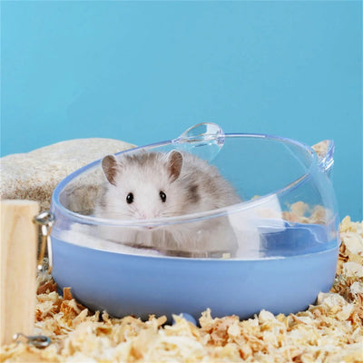 Hamster Bathroom House Sandbox Full Transparent Urine Sand Basin Golden Bear Supplies Sand Bath Container Small Pet Bathroom - Slobuy