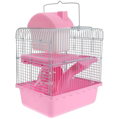Hamster Cage Glamping Accessories Mouse Toy Villa Small House Hideout Hut Plastic Pet Travel Rat - Slobuy