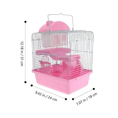 Hamster Cage Glamping Accessories Mouse Toy Villa Small House Hideout Hut Plastic Pet Travel Rat - Slobuy