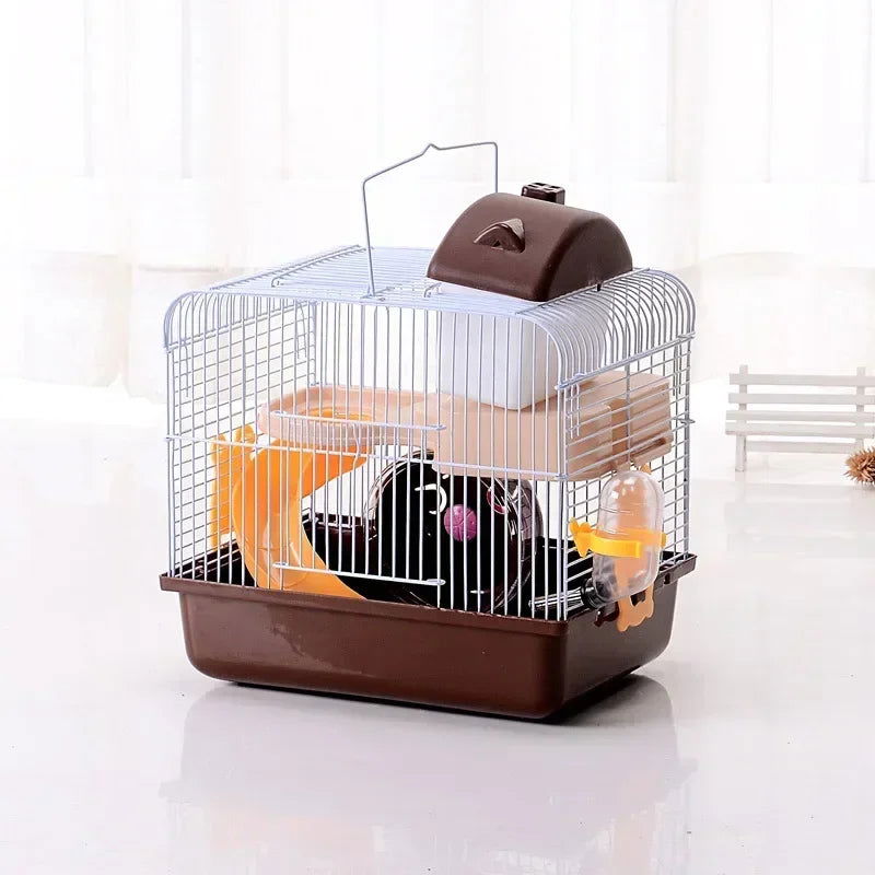 Hamster Cage Glamping Accessories Mouse Toy Villa Small House Hideout Hut Plastic Pet Travel Rat - Slobuy